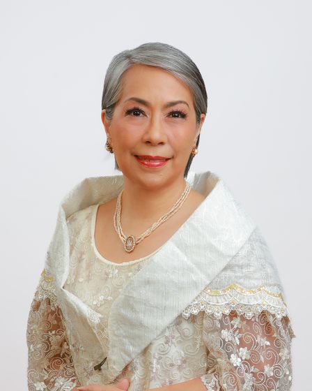 A woman in an embroidered barong-inspired top